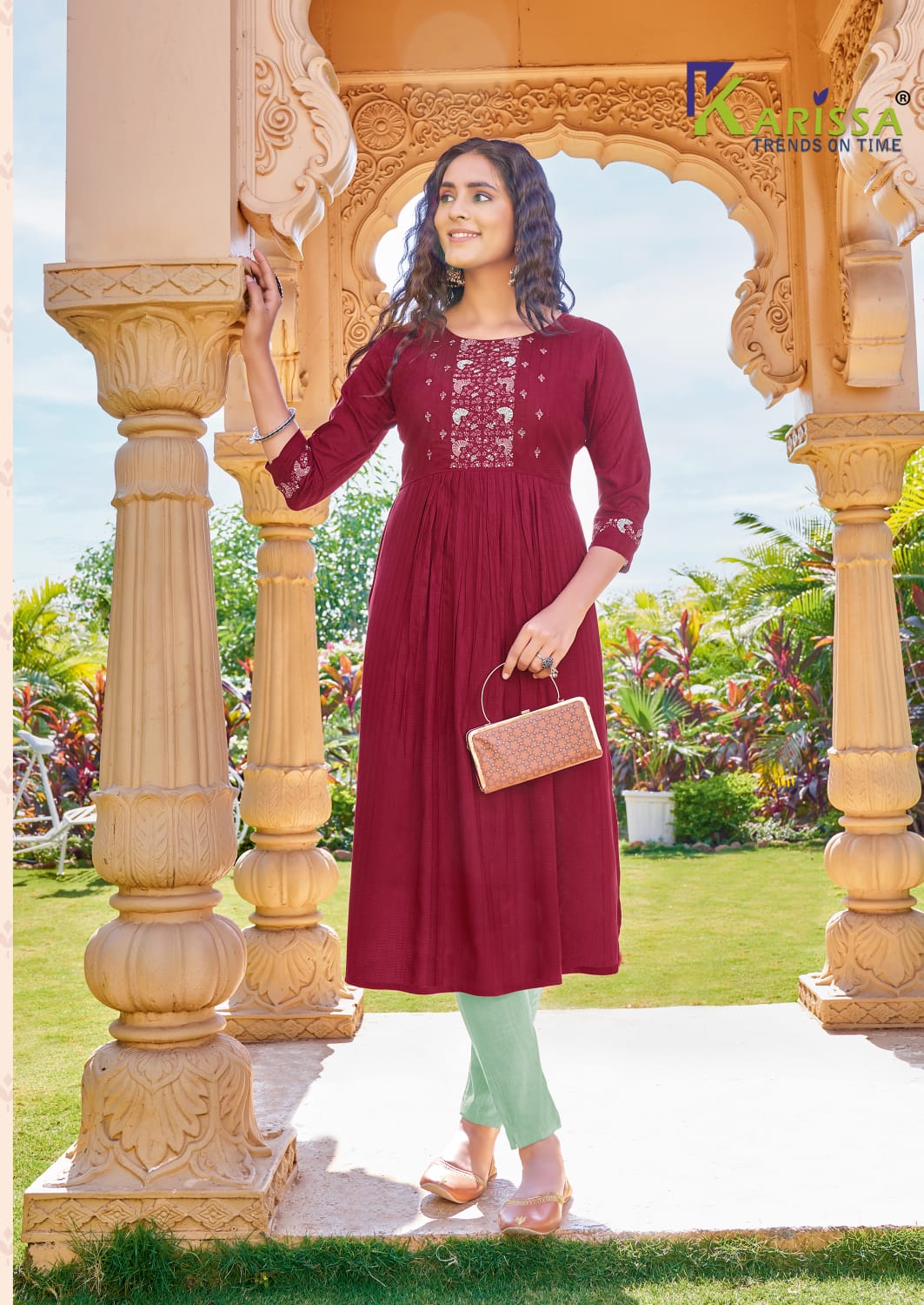 Vatika Karissa Fancy Nyra Cut Wholesale Party Wear Kurtis